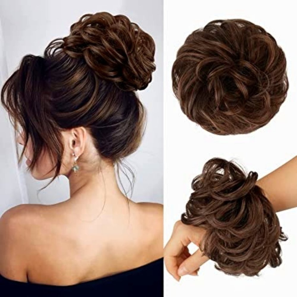 Messy Bun Hair Piece Medium Brown Messy Bun Hair Scrunchie New